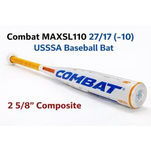 Combat Maxum MAXSL110 27/17 (-10) USSSA 1.15 BPF Baseball Bat 2 5/8 Barrel Hot!